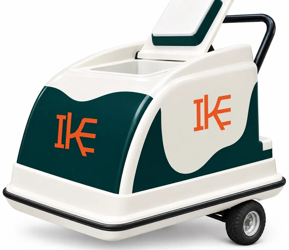 Carrito tilín de paletas IKE blanco con paneles vinilados con la marca