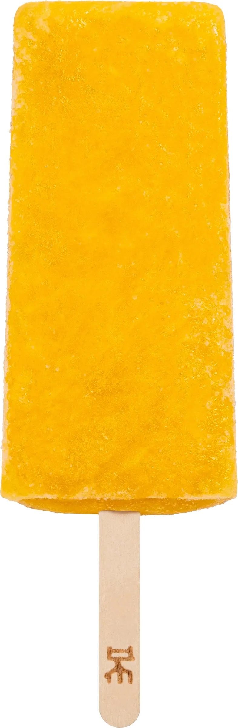 Paleta frutal de Maracumango IKE, artesanal, con palito de madera marcado