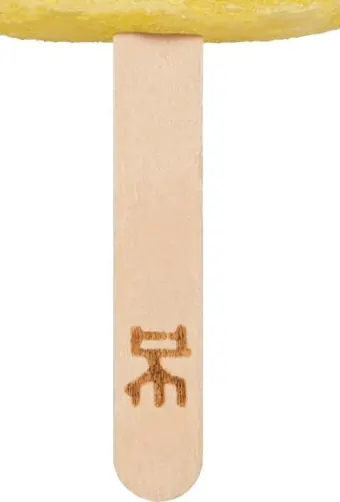 Palito de madera de paleta con logo grabado a láser, personalización para empresas